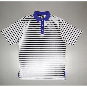 FootJoy Mens Medium Golf Polo Shirt Performance. Purple, Black,‎ White.